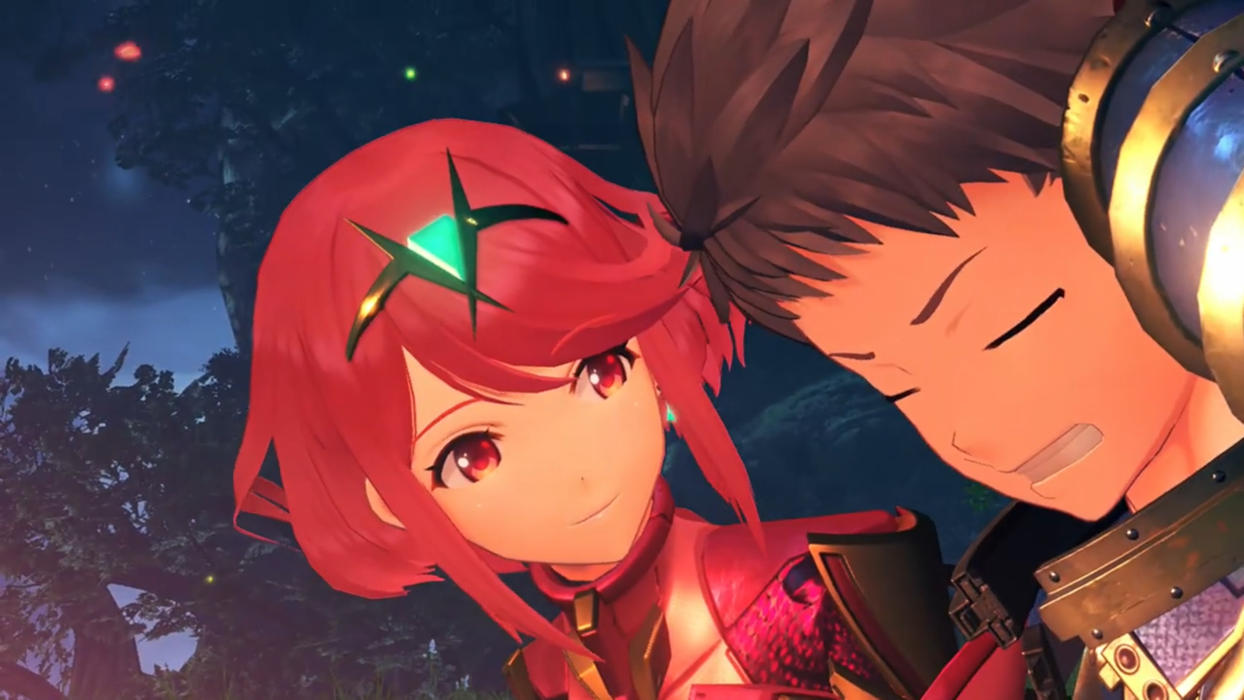 Pyra looking closer at Rex