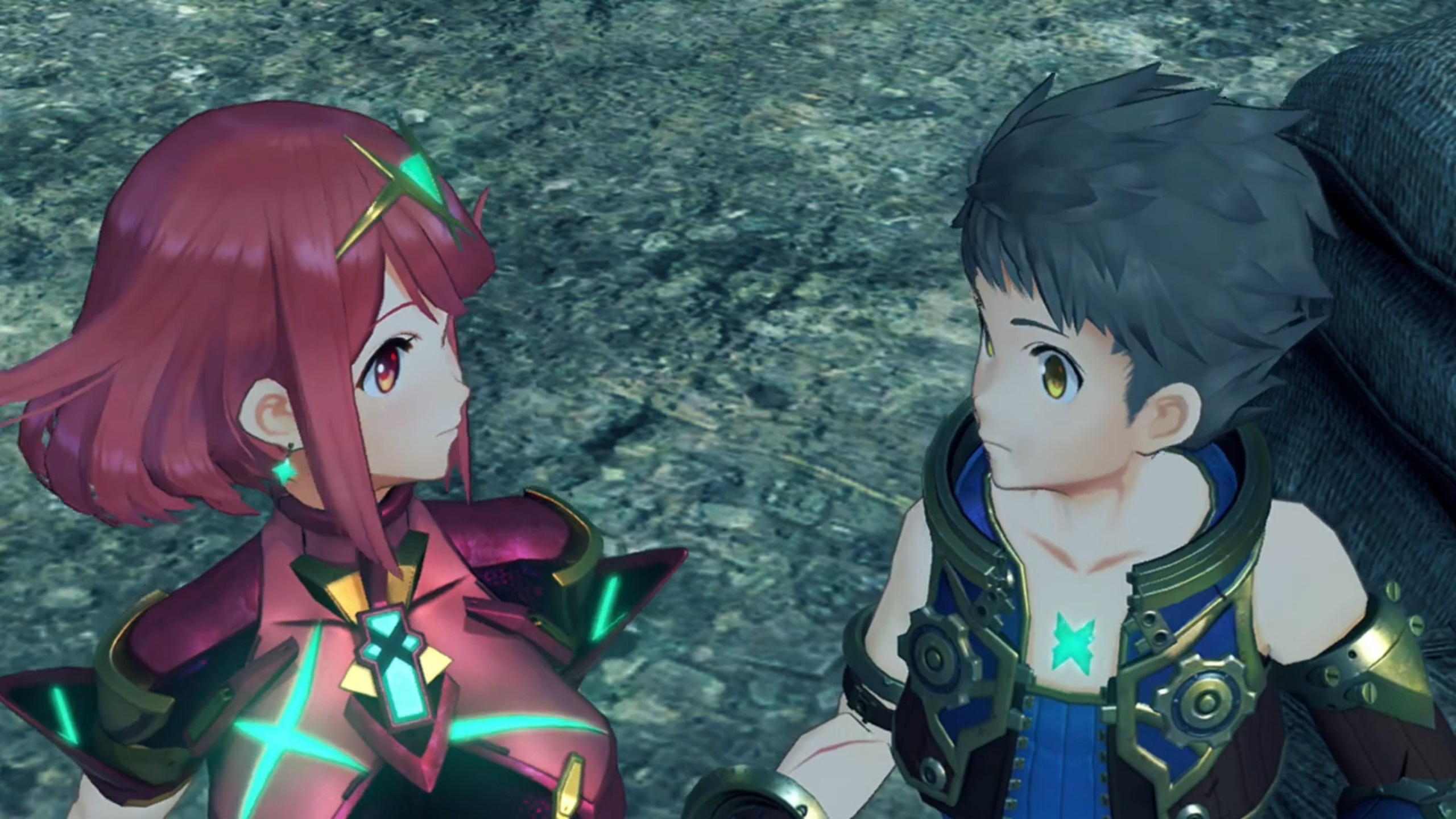 Innocently looking at each other