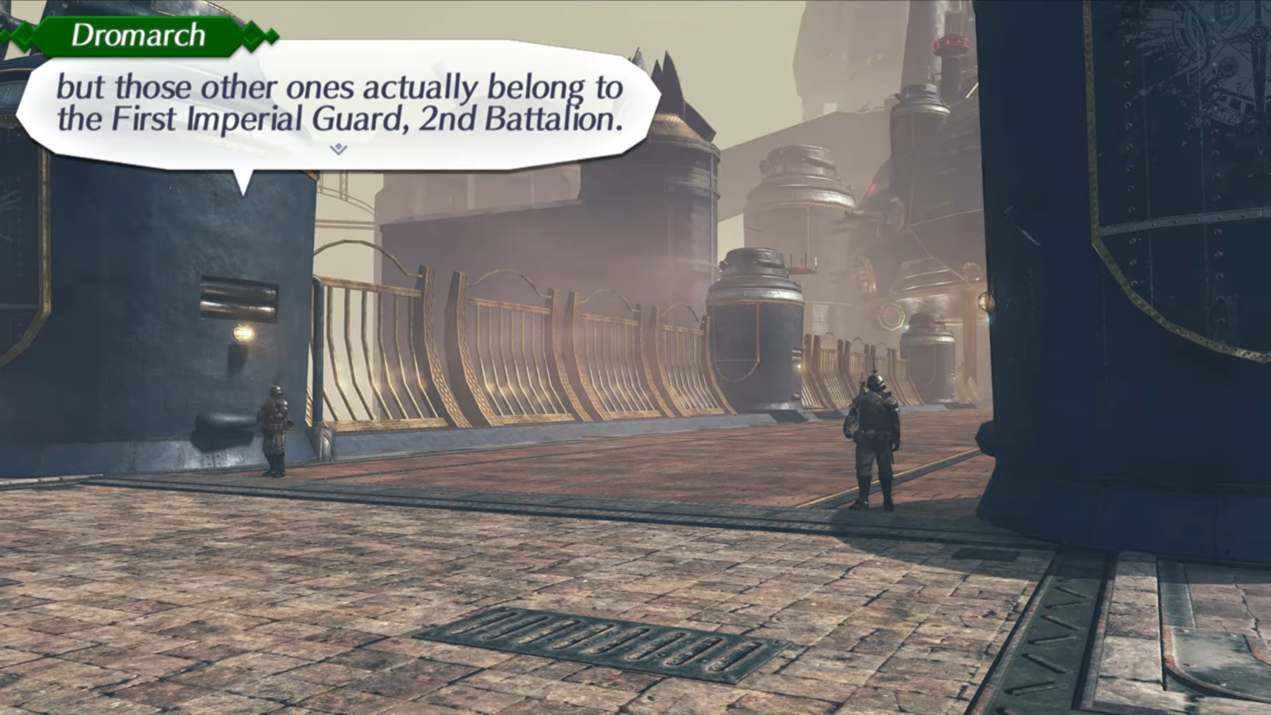 First Imperial Guard, 2nd Battalion soldiers guarding the bridge