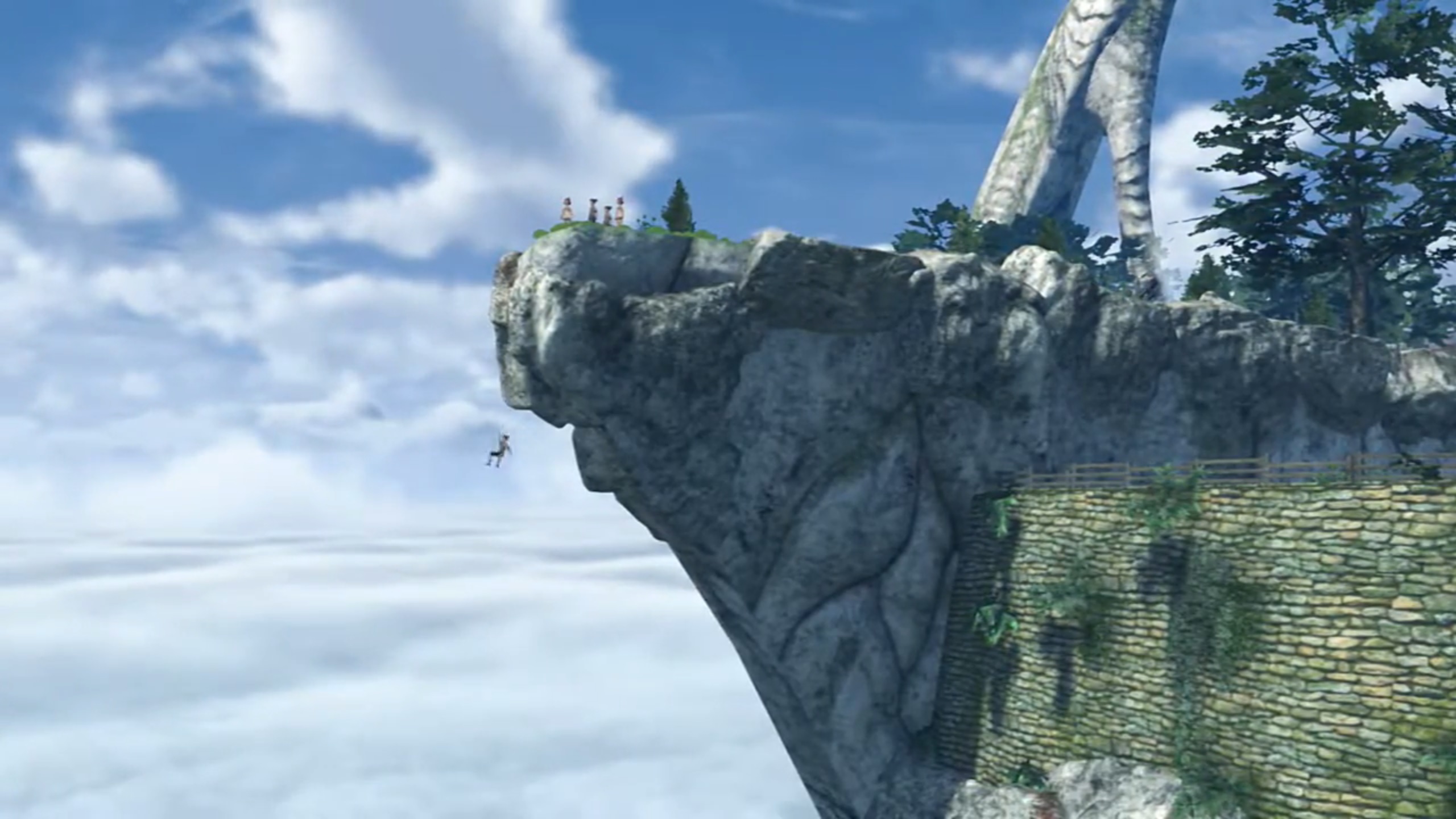 Kids jumping off the cliff
