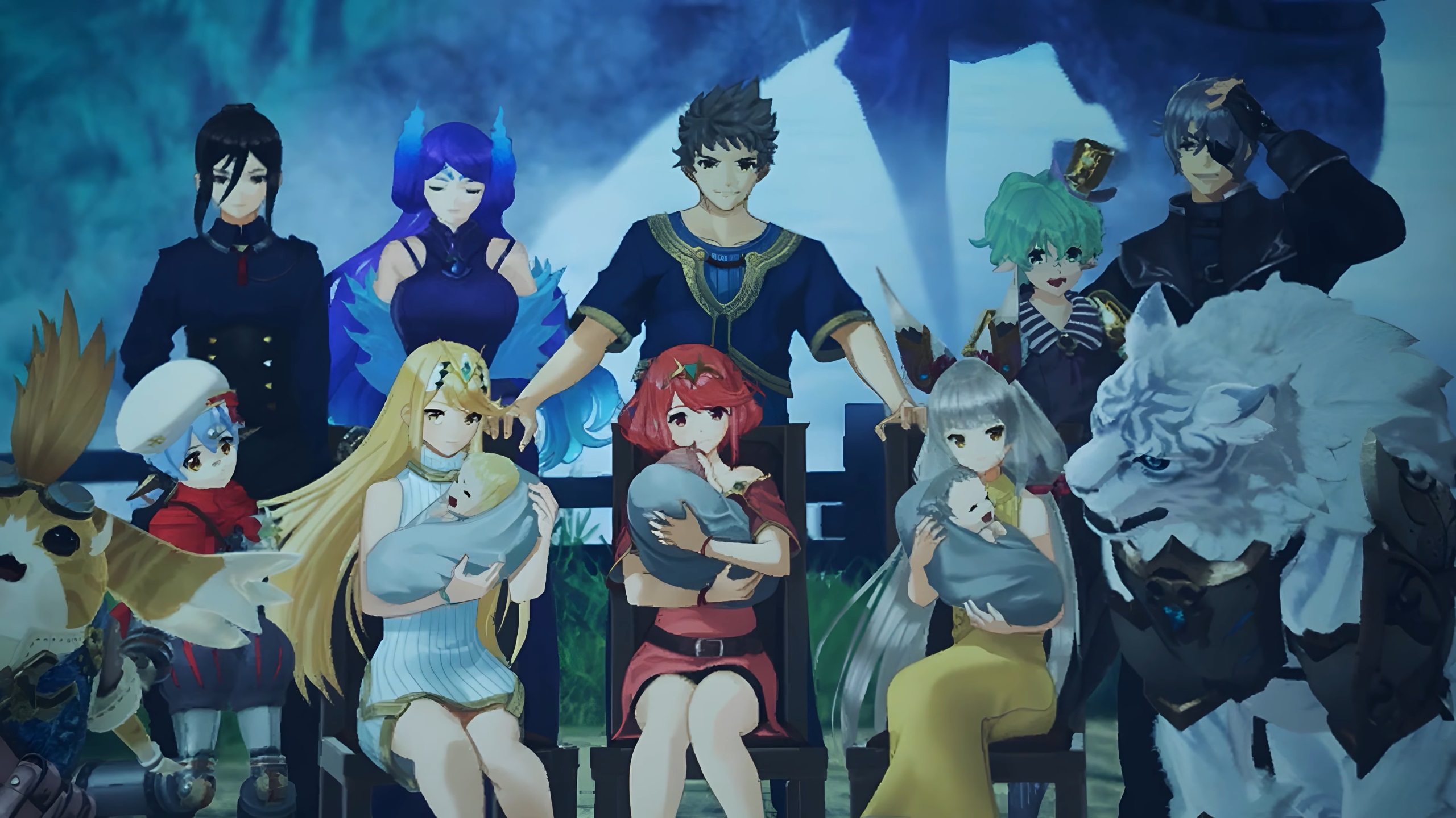 His family