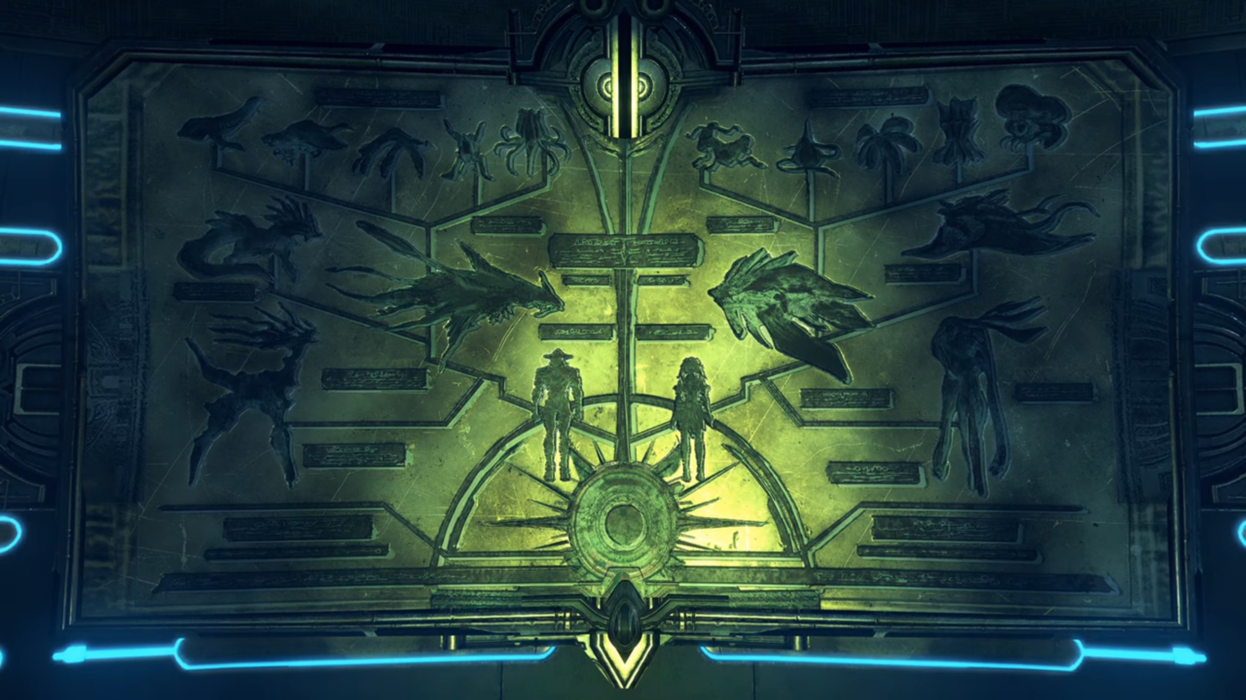 Painting on the relationship between humans, Blades, and Titans
